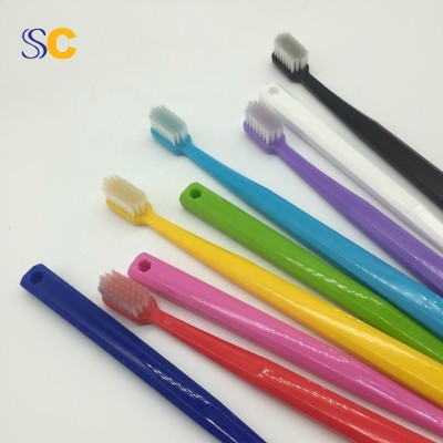 High quality soft bristle adult transparent toothbrush