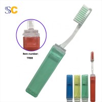 Hotel & Travelling use portable disposable folding travel toothbrush