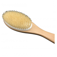 Wholesale natural beech wooden long handle cleaning bath brush